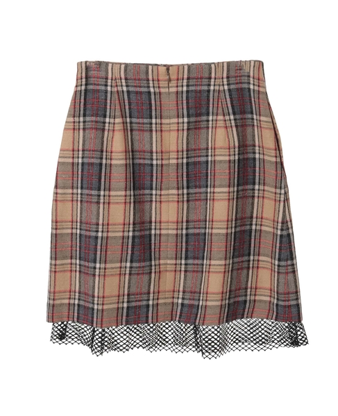 【SUSTAINABLE THINK.】“CIRBRIC” Check Skirt 詳細画像 ベージュ系その他 2
