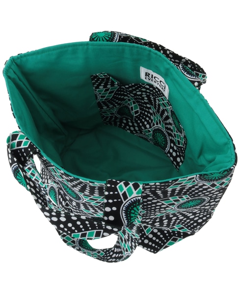 【RICCI EVERYDAY/リッチーエブリデイ】ファブリック・ブックトート 詳細画像 グリーン 7