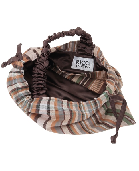 【RICCI EVERYDAY/リッチーエブリデイ】ワンハンドル・巾着 詳細画像 ブラウン 7