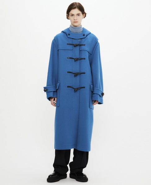 【MONTGOMERY/モンゴメリー】Kennington Pile Melton Duffle Coat 詳細画像 BLUE 3