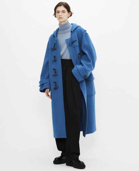 【MONTGOMERY/モンゴメリー】Kennington Pile Melton Duffle Coat 24AW 詳細画像 BLUE 1