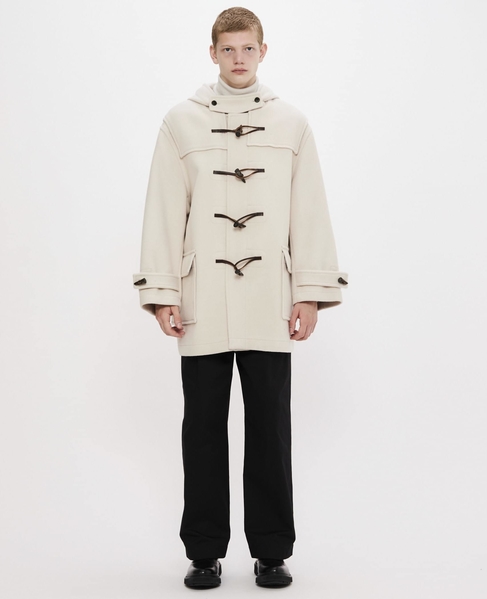 【MONTGOMERY/モンゴメリー】Alton  Pile Melton Duffle Coat  Short Length 24AW 詳細画像 IVORY 17