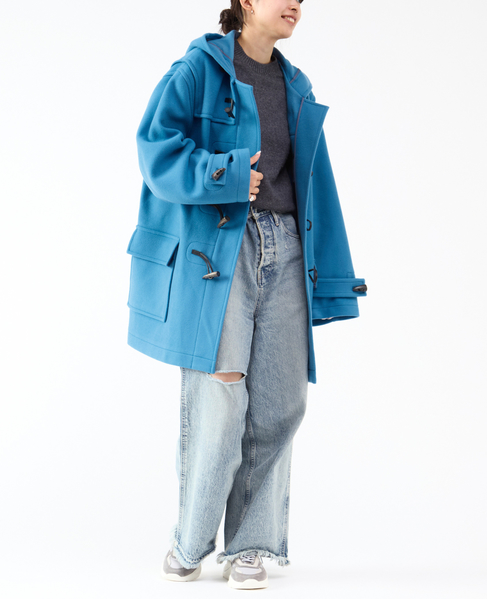 【MONTGOMERY/モンゴメリー】Alton  Pile Melton Duffle Coat  Short Length 24AW 詳細画像 BLUE 10