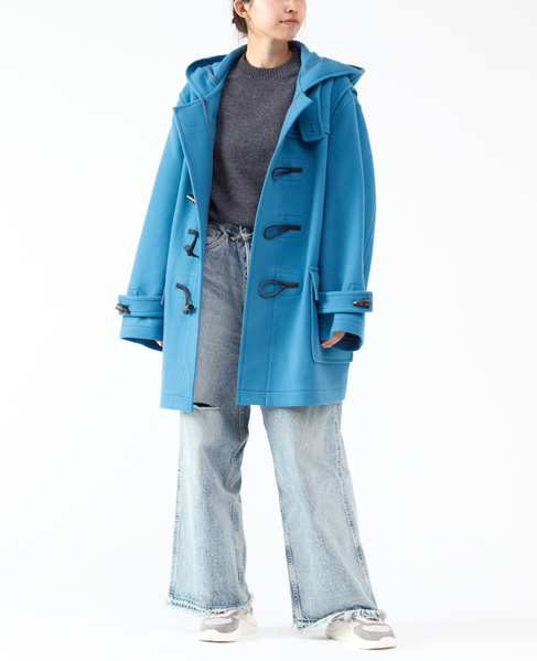 【MONTGOMERY/モンゴメリー】Alton  Pile Melton Duffle Coat  Short Length 24AW 詳細画像 BLUE 2