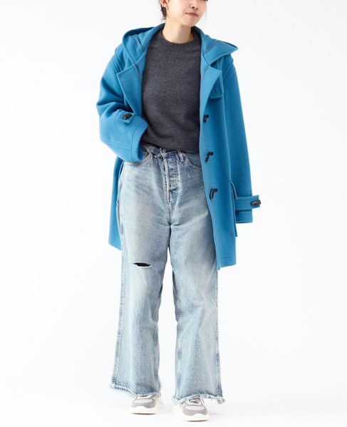 【MONTGOMERY/モンゴメリー】Alton  Pile Melton Duffle Coat  Short Length 24AW 詳細画像 BLUE 3