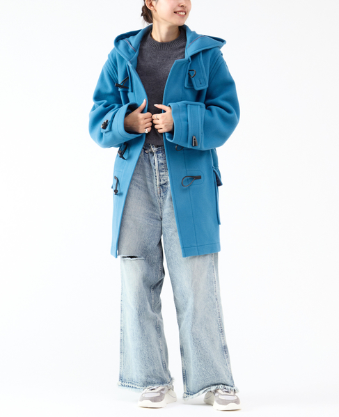 【MONTGOMERY/モンゴメリー】Alton  Pile Melton Duffle Coat  Short Length 24AW 詳細画像 BLUE 4