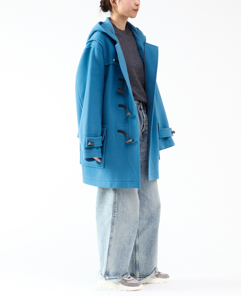 【MONTGOMERY/モンゴメリー】Alton  Pile Melton Duffle Coat  Short Length 24AW 詳細画像 BLUE 9