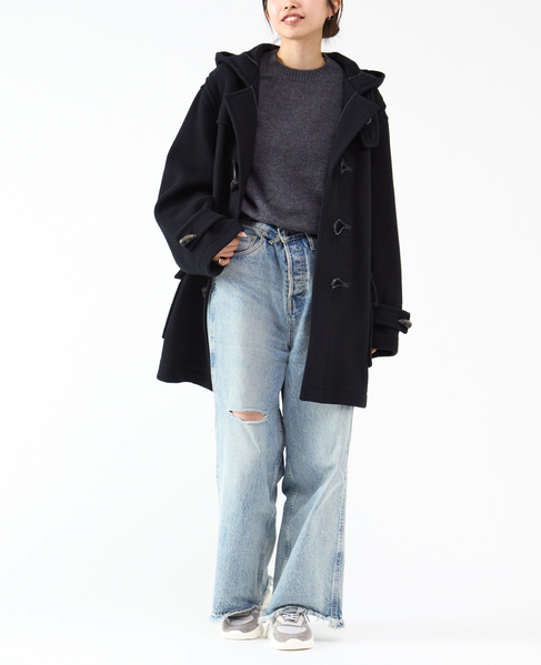 【MONTGOMERY/モンゴメリー】Alton  Pile Melton Duffle Coat  Short Length 24AW 詳細画像 NAVY 4