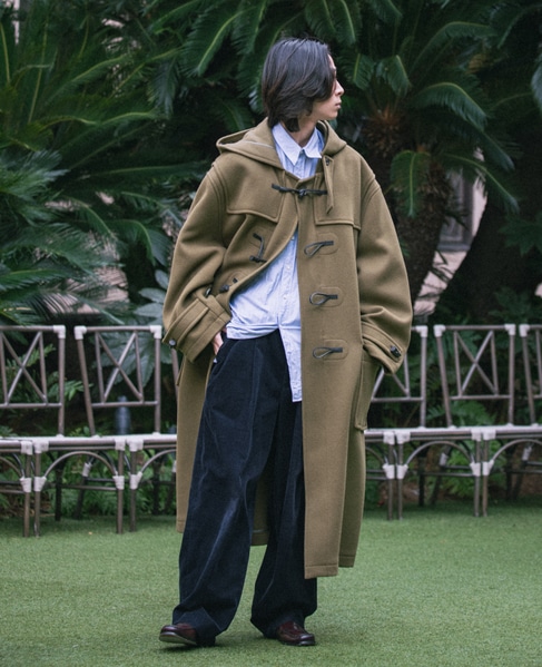 【MONTGOMERY/モンゴメリー】Kennington Pile Melton Duffle Coat 25AW 詳細画像 OLIVE 1