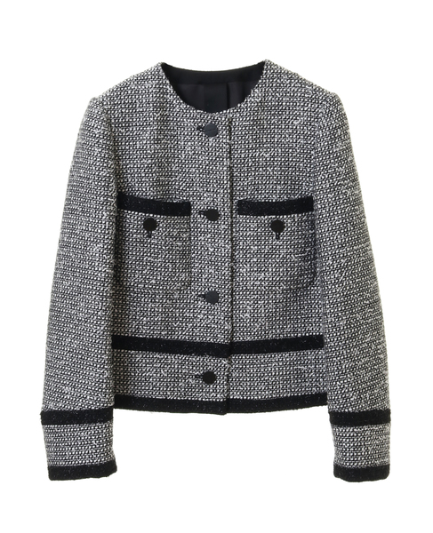 【DOMELLE/ドメル】LINTON TWEED JACKET 詳細画像 アイボリー 1