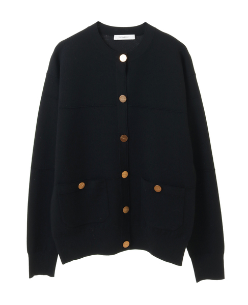 【DOMELLE/ドメル】CREW NECK CARDIGAN 詳細画像 ブラック 1