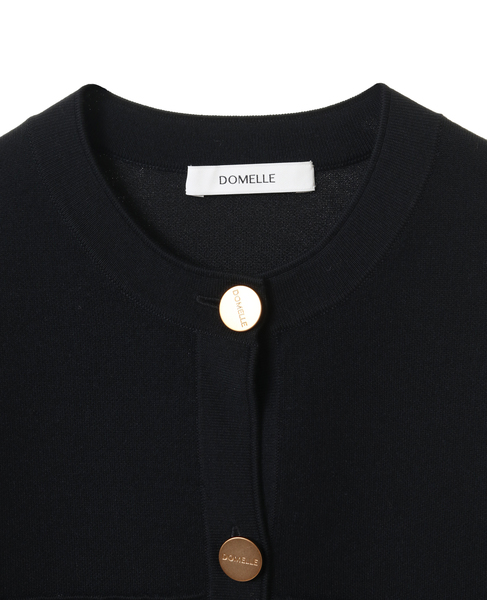 【DOMELLE/ドメル】CREW NECK CARDIGAN 詳細画像 ブラック 3