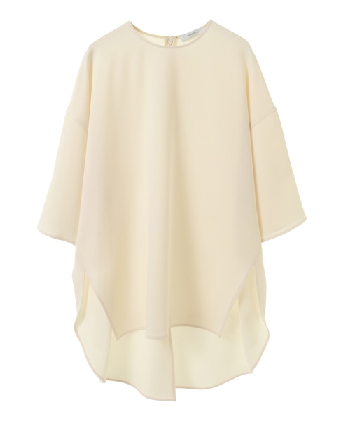 【DOMELLE/ドメル】BACK ROUND HEM BLOUSE 詳細画像 アイボリー 1
