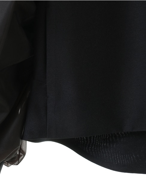 【DOMELLE/ドメル】ORGANDY SLEEVE JACKET 詳細画像 ブラック 5