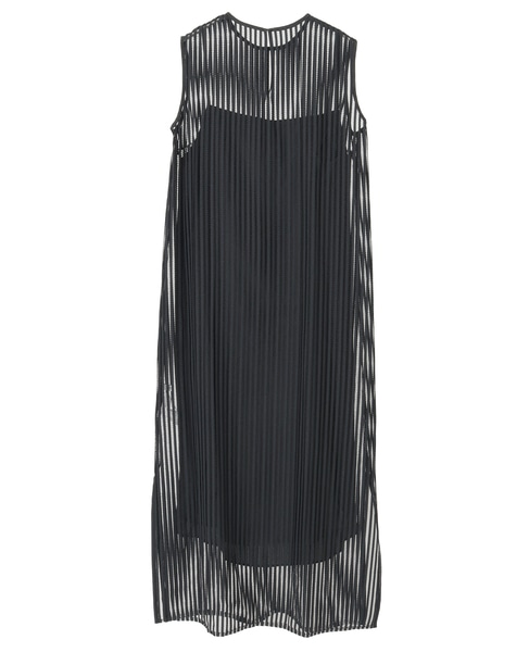 【DOMELLE/ドメル】STRIPE LACE DRESS 詳細画像 ブラック 2