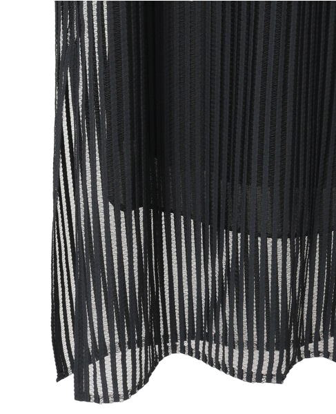 【DOMELLE/ドメル】STRIPE LACE DRESS 詳細画像 ブラック 5