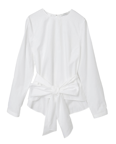 【DOMELLE/ドメル】BIG BOWTIE BLOUSE 詳細画像 ホワイト 1