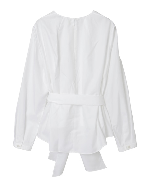 【DOMELLE/ドメル】BIG BOWTIE BLOUSE 詳細画像 ホワイト 2