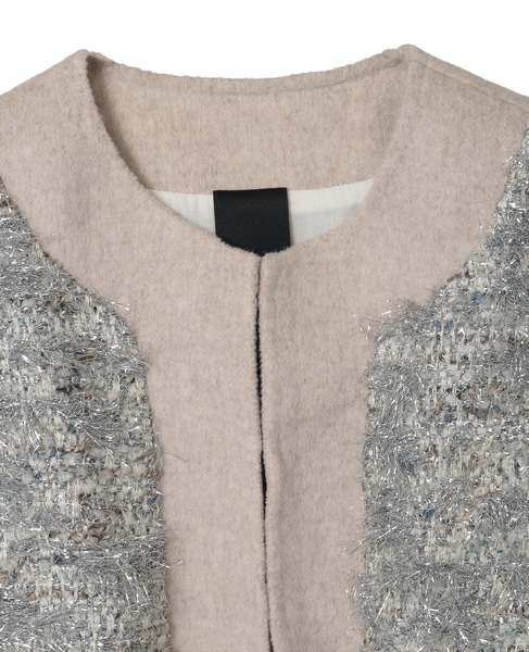 【DOMELLE/ドメル】MALHIA SILVER TWEED VEST 詳細画像 シルバー 3