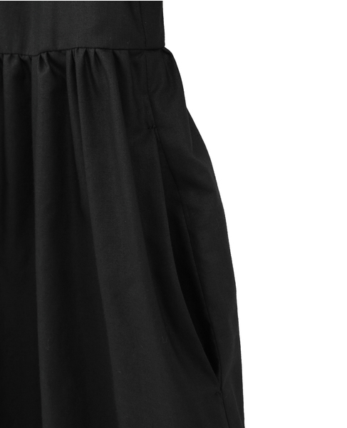 【DOMELLE/ドメル】TIERED JUMPSUIT 詳細画像 ブラック 8