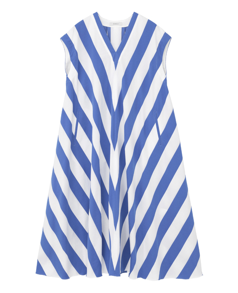 【DOMELLE/ドメル】BIG STRIPE DRESS 詳細画像 ブルー 1