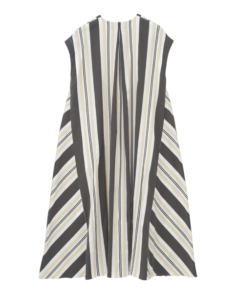 【DOMELLE/ドメル】BIG STRIPE DRESS 詳細画像 グレー 2