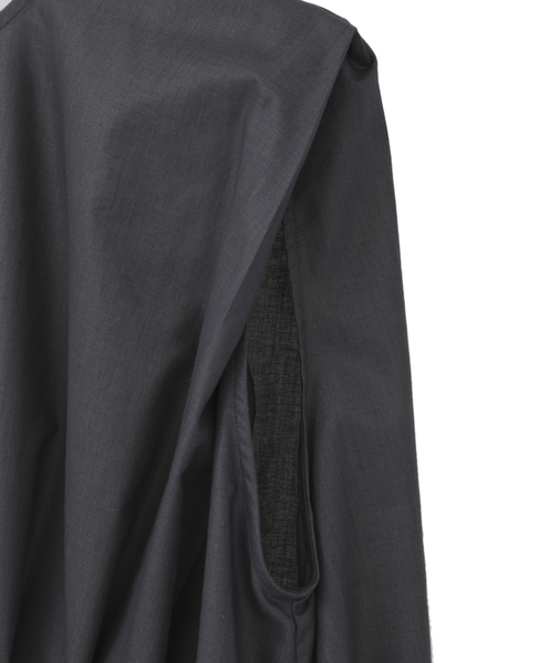 【DOMELLE/ドメル】SHADOW SCULPT DRESS 詳細画像 グレー 6