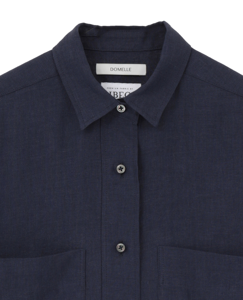 【DOMELLE/ドメル】BELGIUM LINEN SHIRT 詳細画像 ネイビー 3