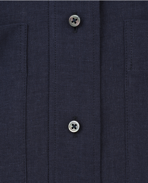 【DOMELLE/ドメル】BELGIUM LINEN SHIRT 詳細画像 ネイビー 6