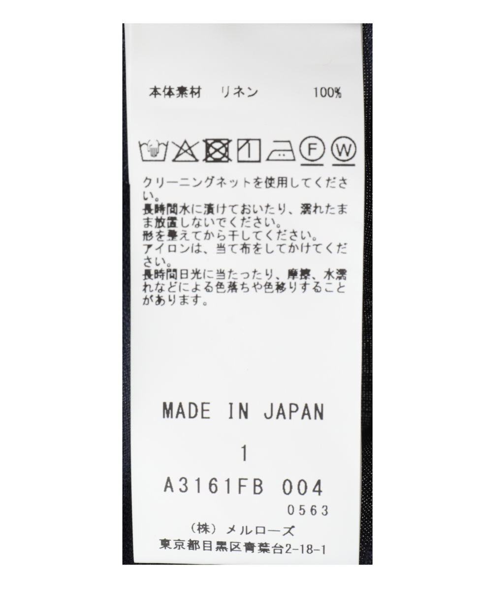 【DOMELLE/ドメル】BELGIUM LINEN SHIRT 詳細画像 ネイビー 8