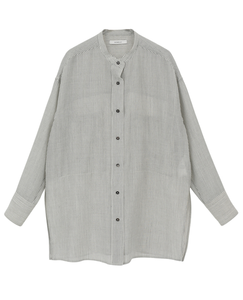 【DOMELLE/ドメル】WOOL BLEND VOIL SHIRT 詳細画像 ストライプ 1