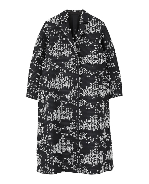 【DOMELLE/ドメル】CRAFTED JACQUARD COAT 詳細画像 ブラック 1