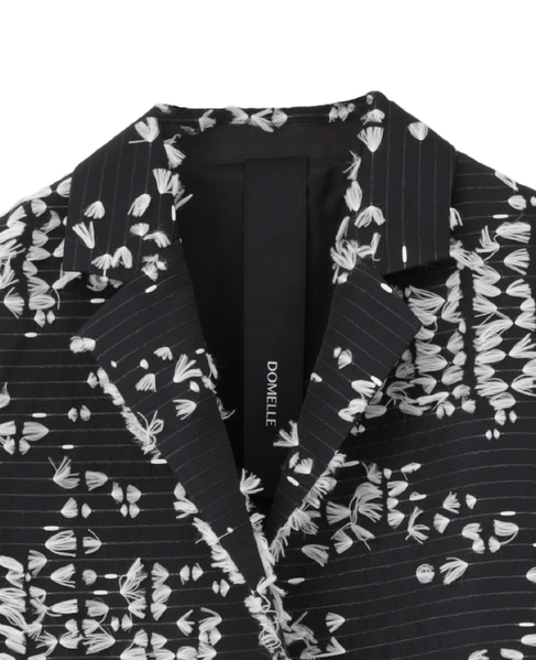 【DOMELLE/ドメル】CRAFTED JACQUARD COAT 詳細画像 ブラック 3