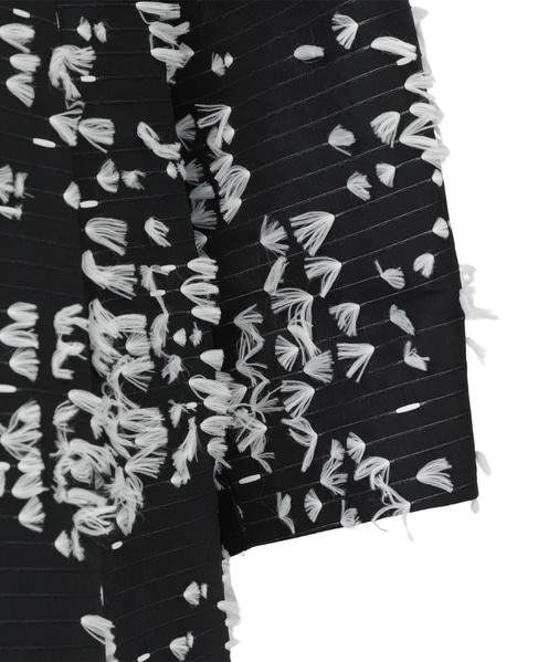 【DOMELLE/ドメル】CRAFTED JACQUARD COAT 詳細画像 ブラック 4