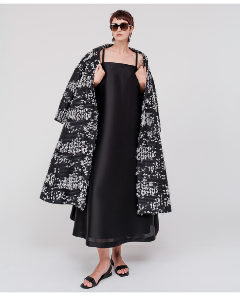 【DOMELLE/ドメル】CRAFTED JACQUARD COAT 詳細画像 ブラック 8