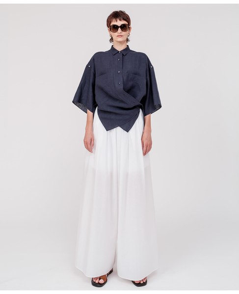 【DOMELLE/ドメル】COTTON NEP WIDE PANTS 詳細画像 ホワイト 2
