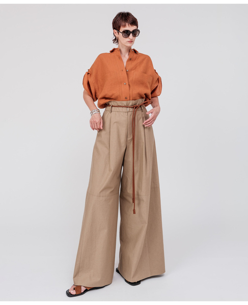 【DOMELLE/ドメル】COTTON NEP WIDE PANTS 詳細画像 ベージュ 10