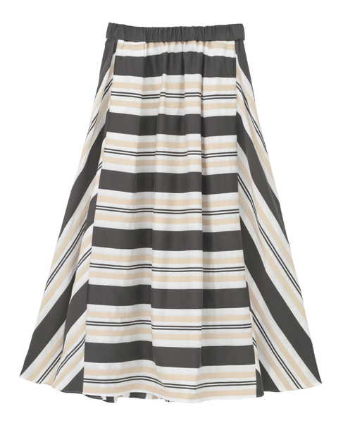 【DOMELLE/ドメル】BIG STRIPE SKIRT 詳細画像 グレー 1