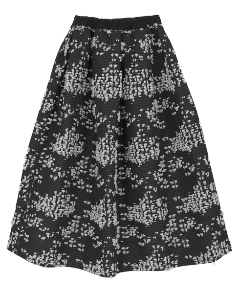 【DOMELLE/ドメル】CRAFTED JACQUARD SKIRT 詳細画像 ブラック 2