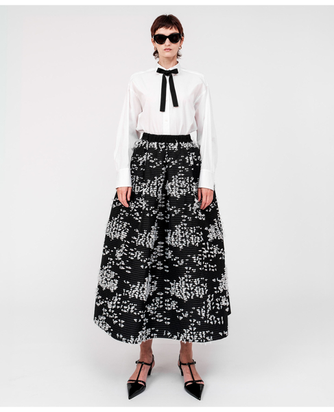 【DOMELLE/ドメル】CRAFTED JACQUARD SKIRT 詳細画像 ブラック 8