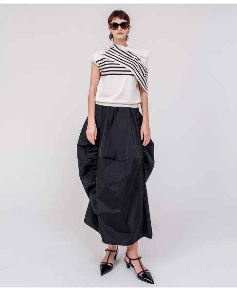 【DOMELLE/ドメル】TEXTURED BALLOON SKIRT 詳細画像 ネイビー 8