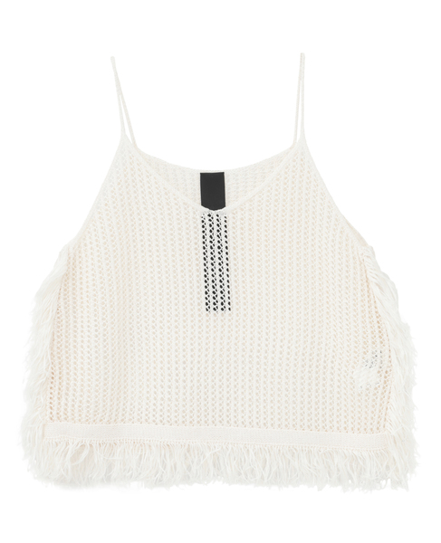 【DOMELLE/ドメル】FRINGE KNIT CAMISOLE 詳細画像 アイボリー 1