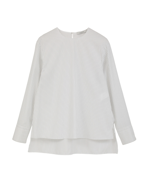 【DOMELLE/ドメル】COTTON TWILL/STRIPE BLOUSE 詳細画像 ストライプ 1