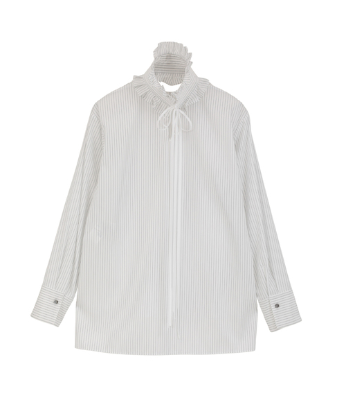 【DOMELLE/ドメル】COTTON TWILL/STRIPE BLOUSE 詳細画像 ストライプ 11