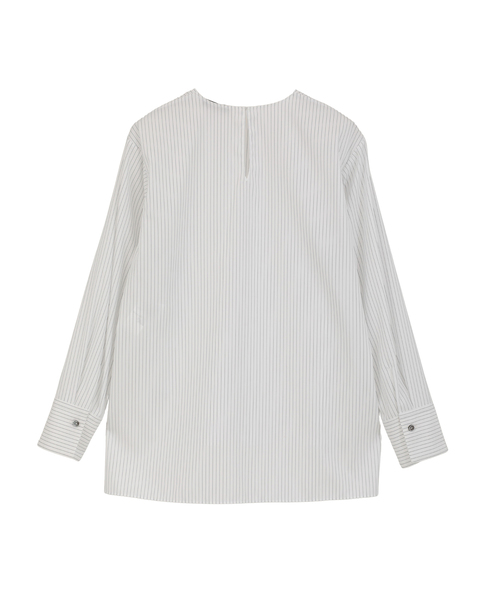 【DOMELLE/ドメル】COTTON TWILL/STRIPE BLOUSE 詳細画像 ストライプ 2