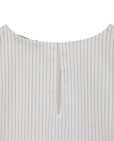 【DOMELLE/ドメル】COTTON TWILL/STRIPE BLOUSE 詳細画像 ストライプ 4