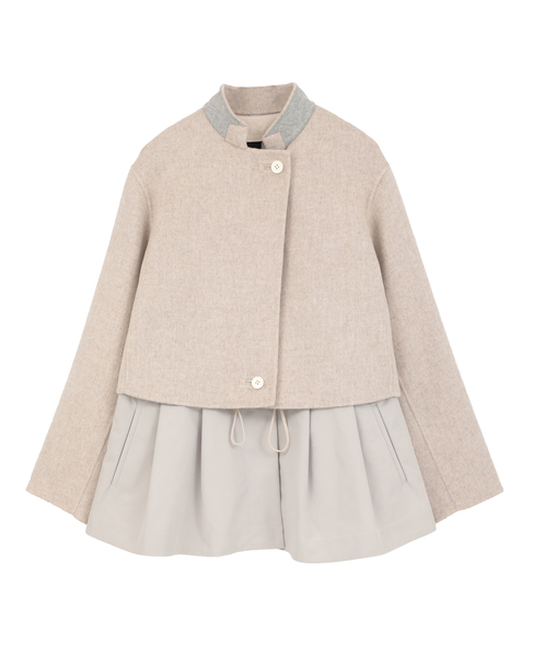 【DOMELLE/ドメル】CASHMERE BLEND REVER JACKET（一部別注カラー） 詳細画像 ベージュ 1
