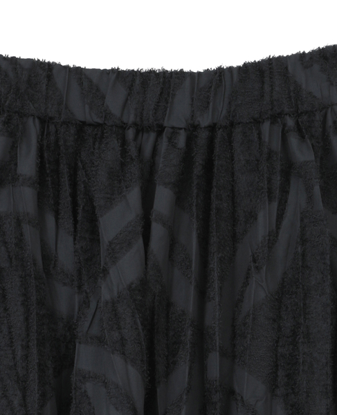 【DOMELLE/ドメル】PILE JAQUARD PLEATED SKIRT 詳細画像 ブラック 3