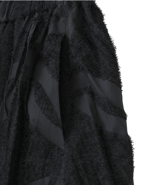 【DOMELLE/ドメル】PILE JAQUARD PLEATED SKIRT 詳細画像 ブラック 4