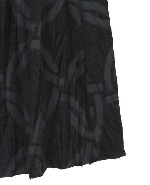 【DOMELLE/ドメル】PILE JAQUARD PLEATED SKIRT 詳細画像 ブラック 5